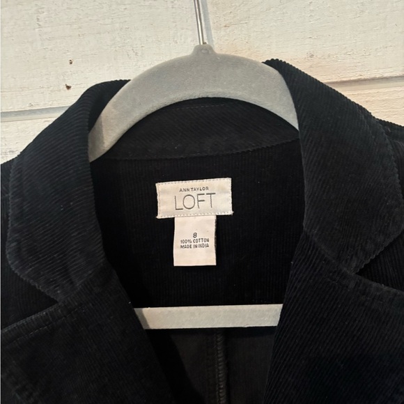 LOFT Black Blazer corduroy Classic Suit Jacket - Picture 13 of 14